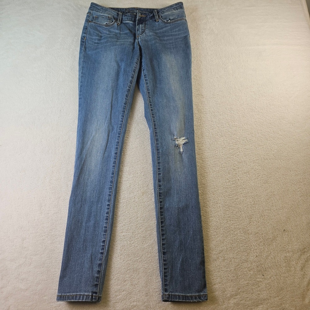 Chip & Pepper Syd Skinny Jeans Medium Wash Distressed Knee Size 29 B1442153